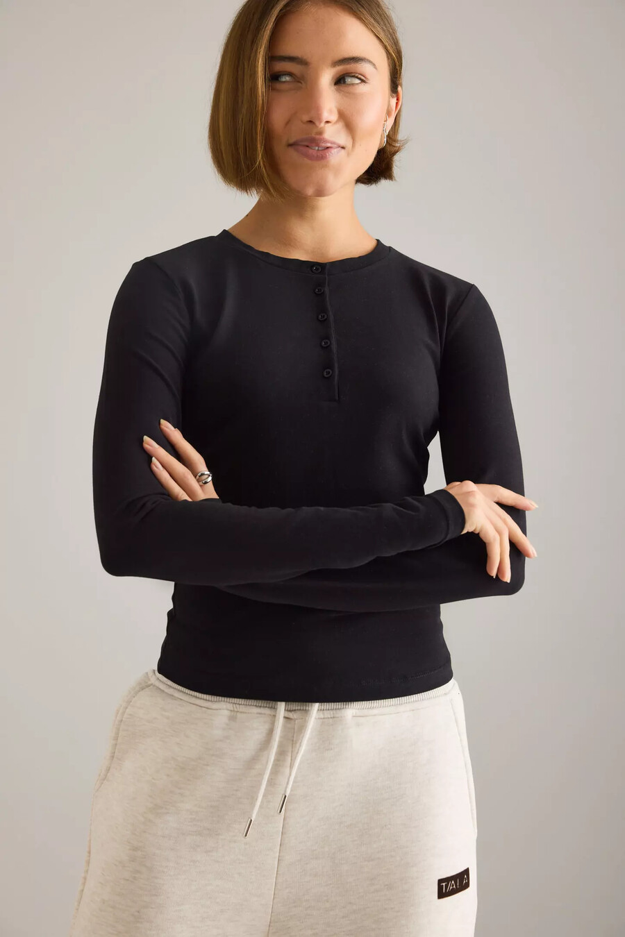 tala 365 core cotton henley top