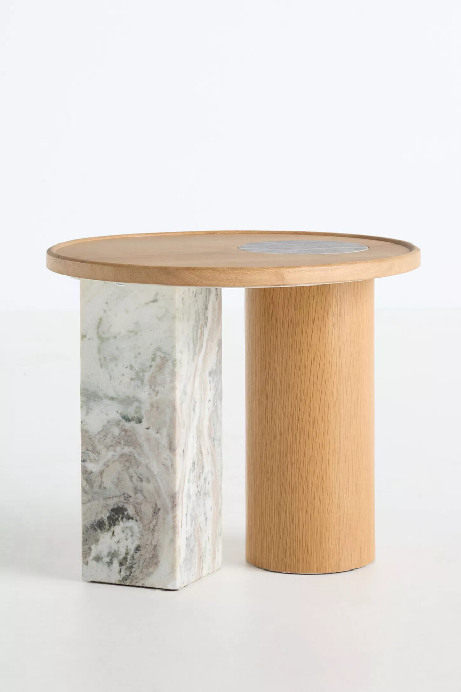 rhea beistelltisch aus marmor und eiche