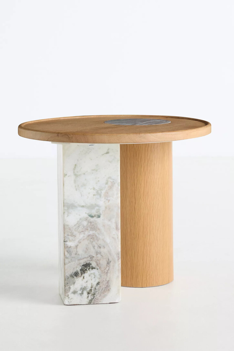 rhea beistelltisch aus marmor und eiche
