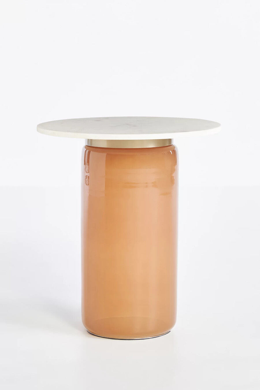 hoher infinity-glas-beistelltisch