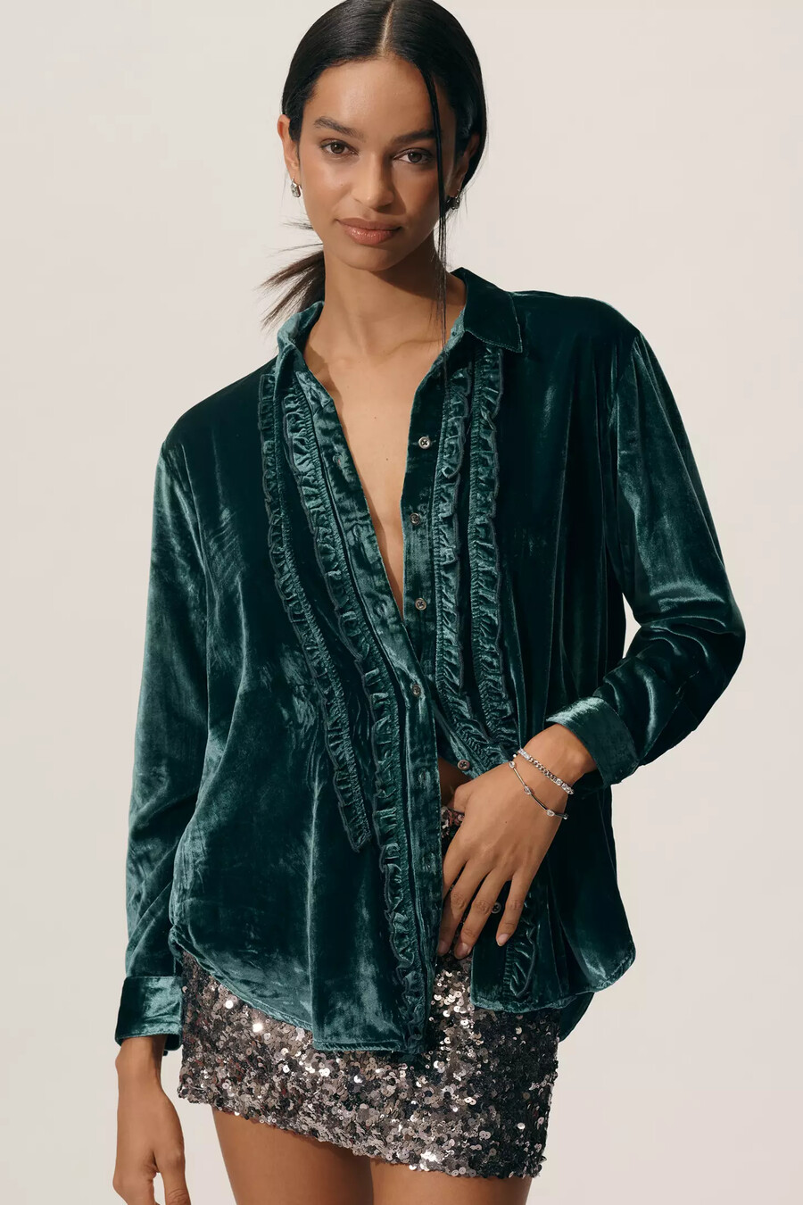 pilcro oversized smoking buttondown hemd