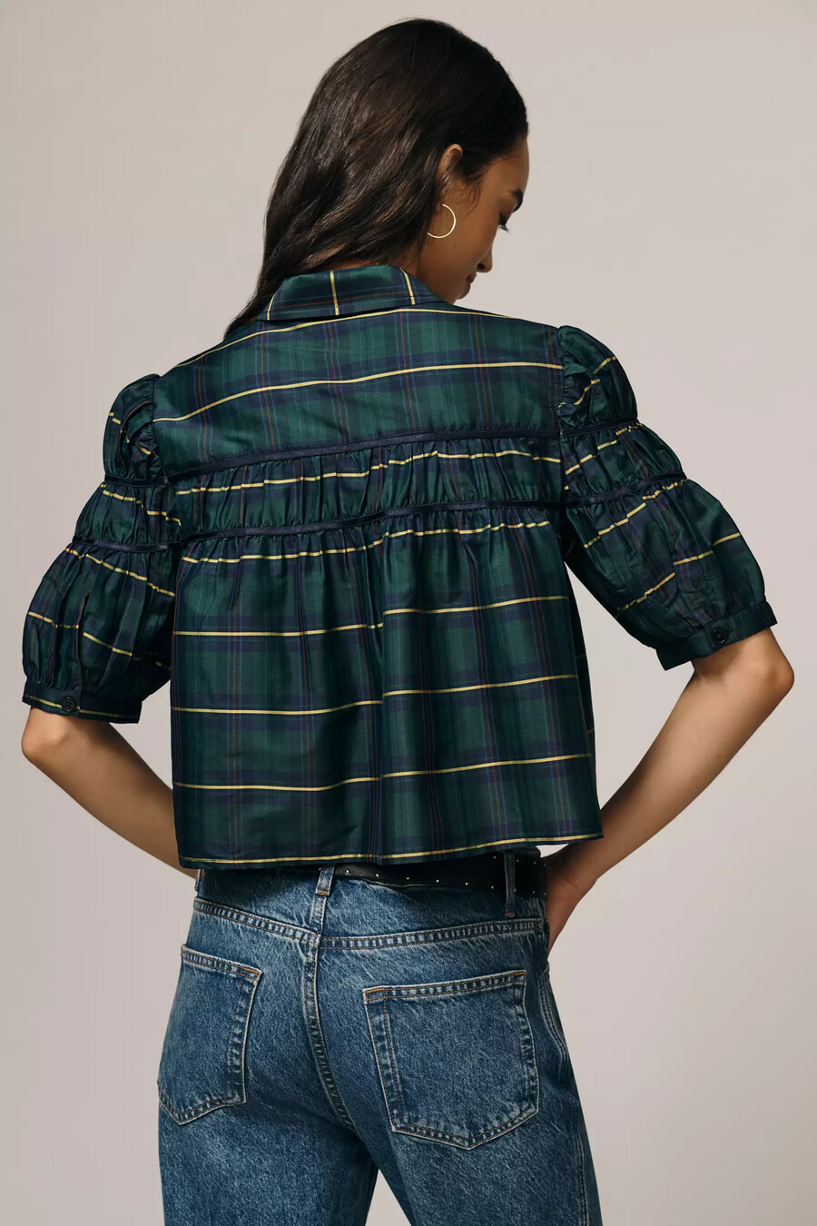 die leandra taftbluse mit geraffter passe von maeve