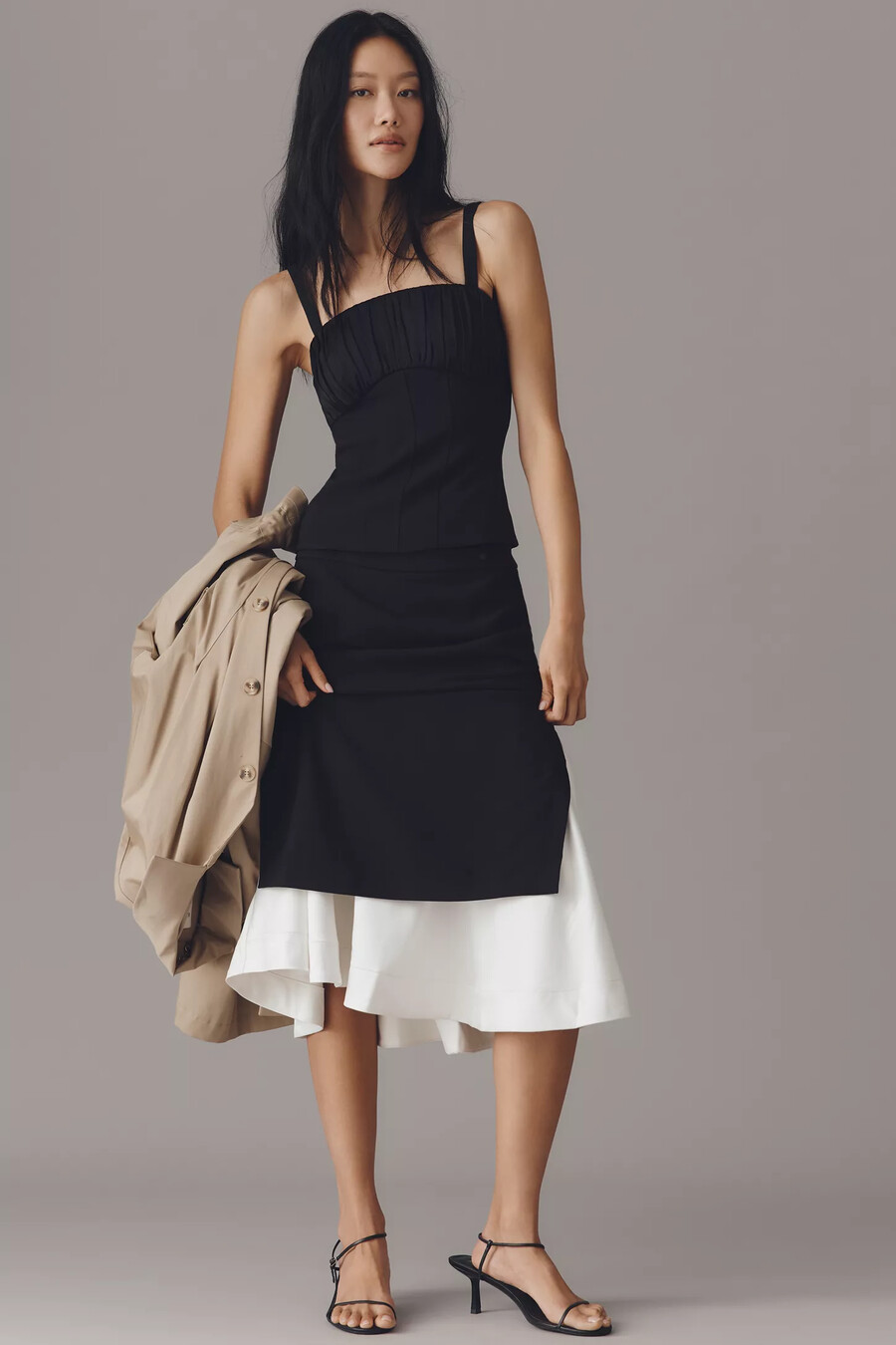 Ärmelloses tailliertes top von anthropologie
