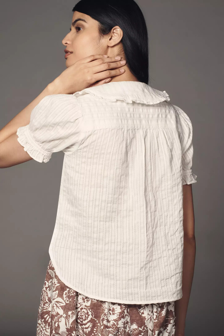 die bluse „keira mit kragen und knopfleiste von pilcro
