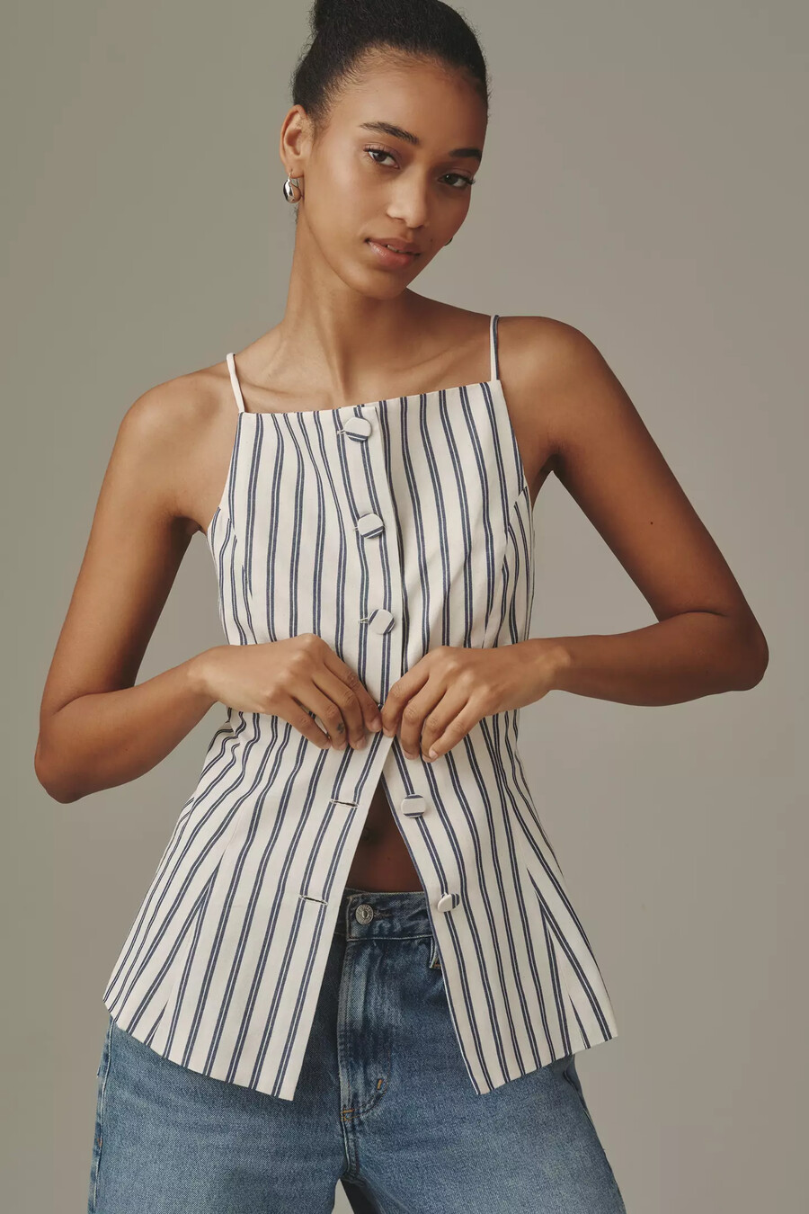maeve tanktop mit knopfleiste