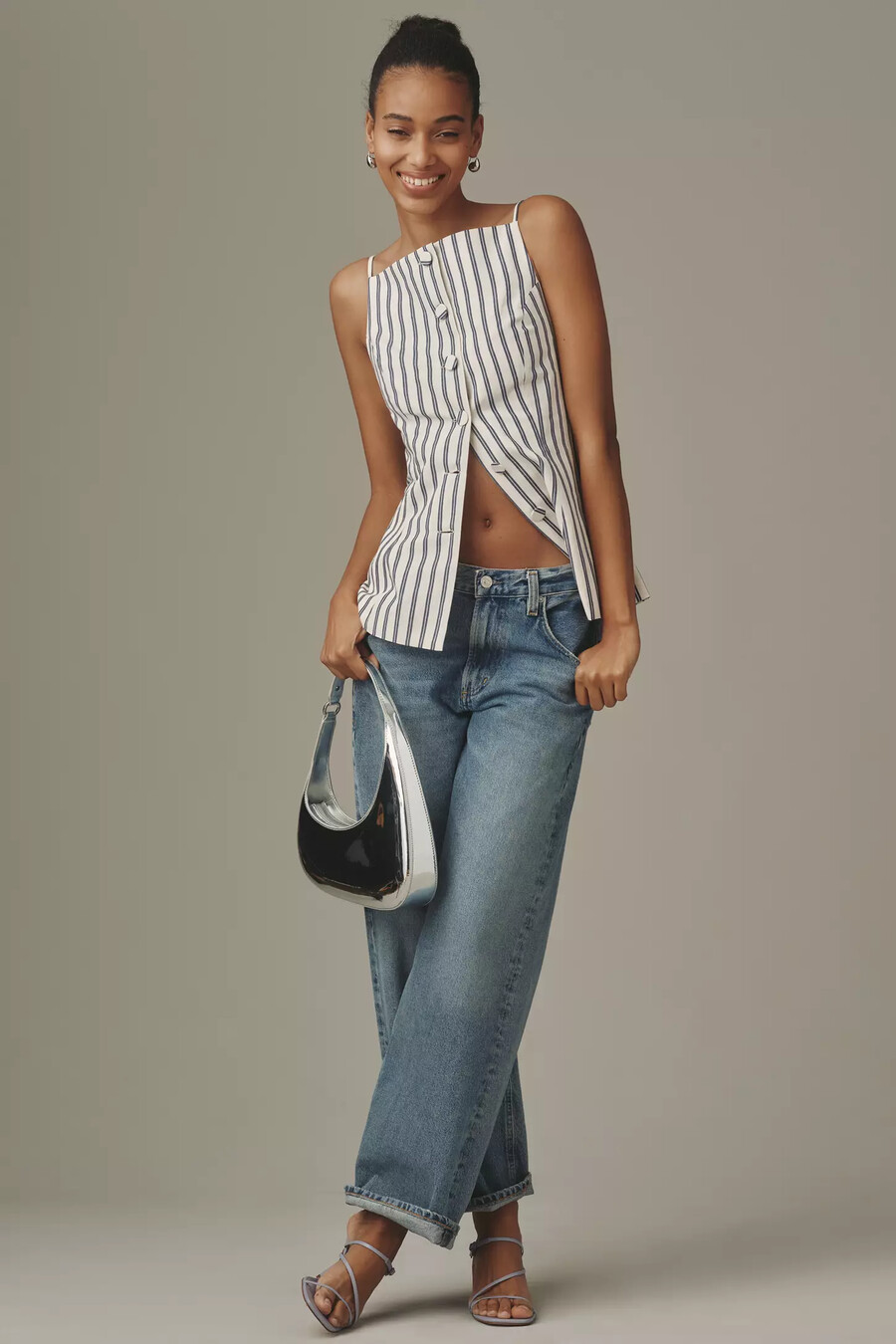 maeve tanktop mit knopfleiste