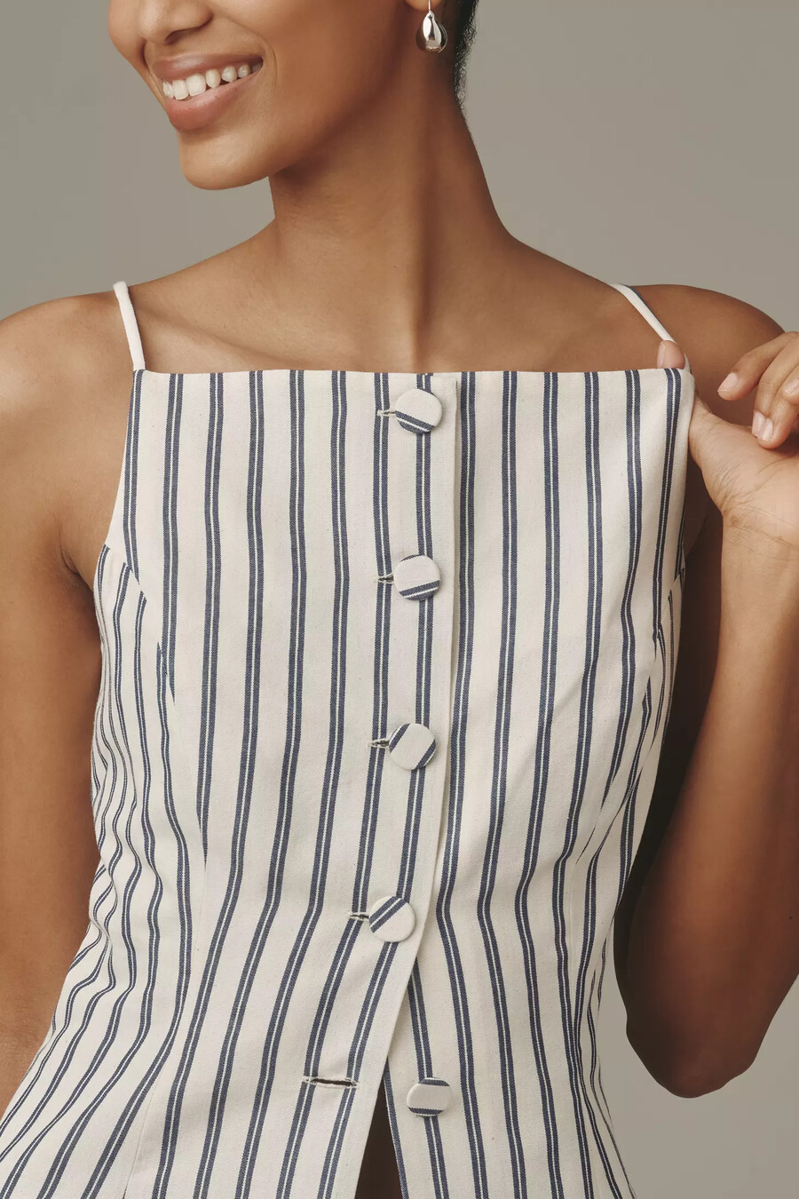 maeve tanktop mit knopfleiste