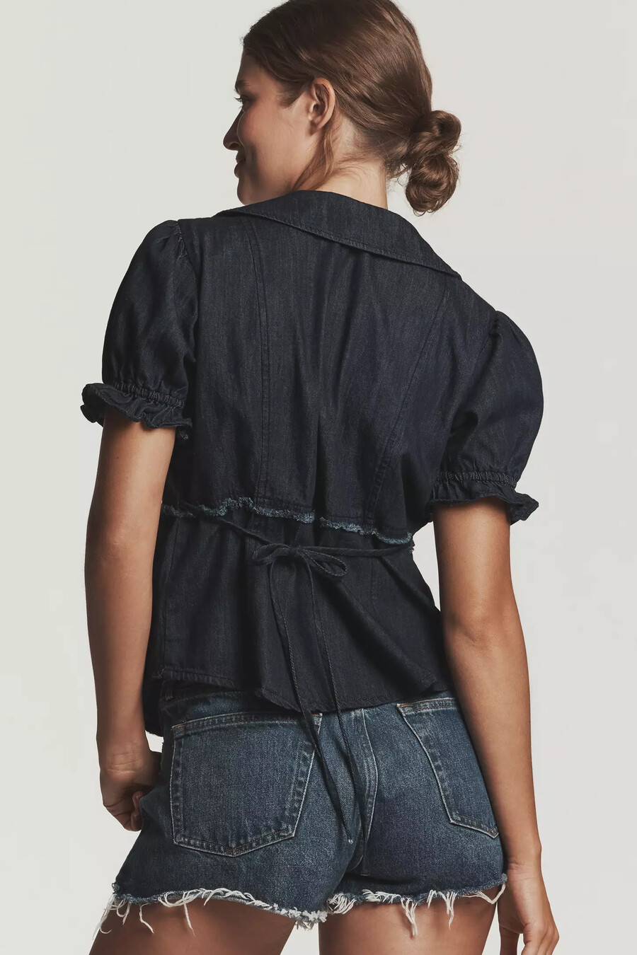 die keira jeansbluse mit taillenbund von pilcro