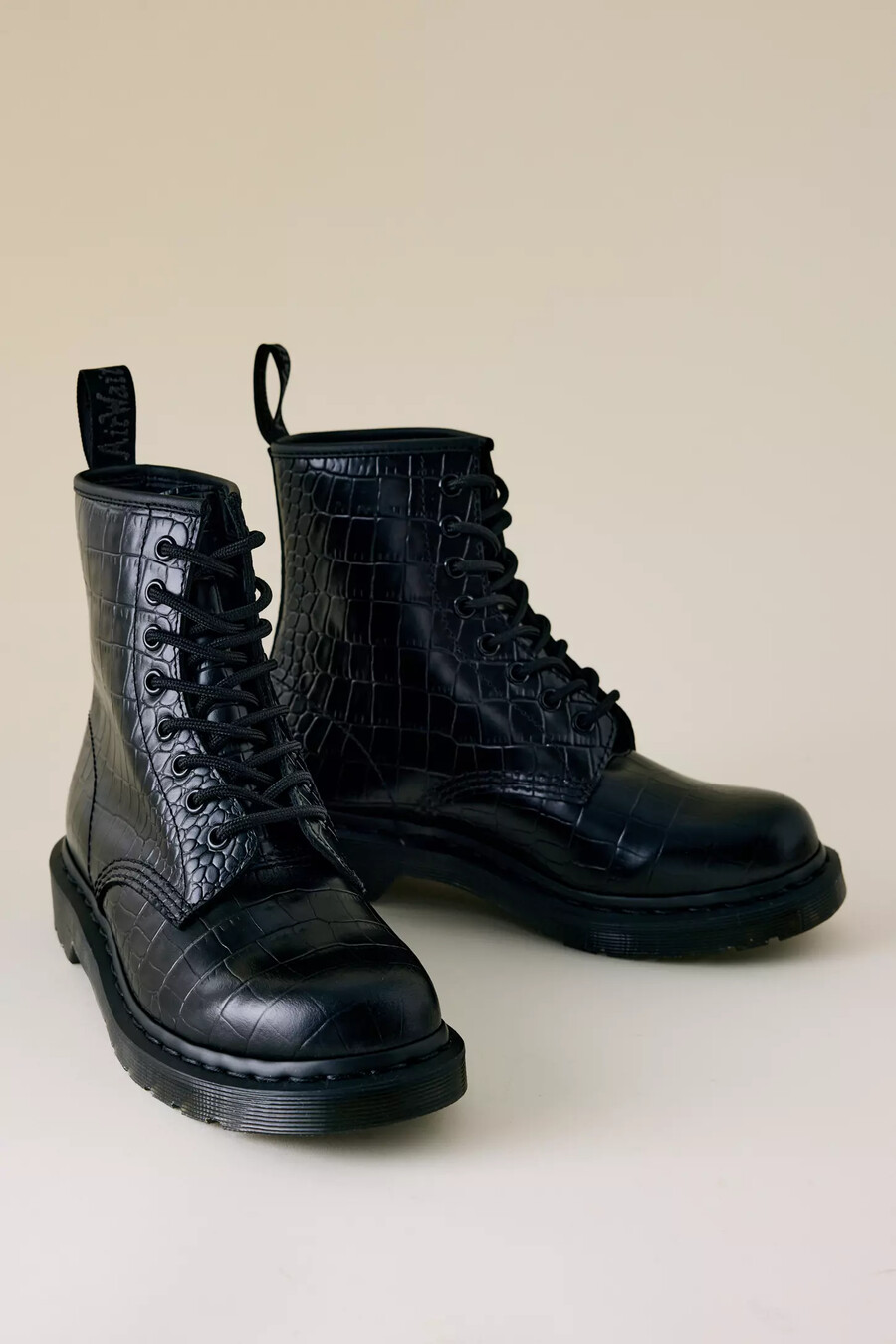 dr. martens 1460 croc emboss boots