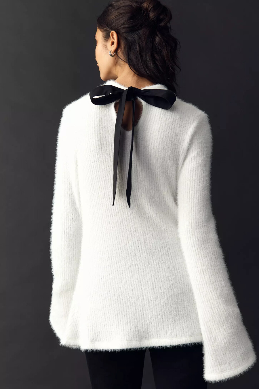 maeve pullover mit glockenärmeln und bindeband am rücken