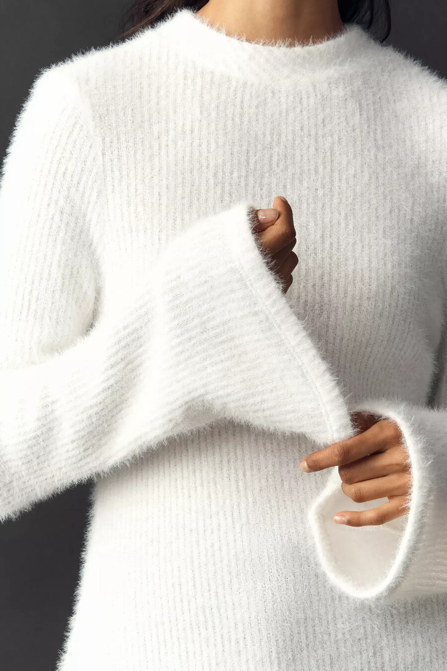 maeve pullover mit glockenärmeln und bindeband am rücken