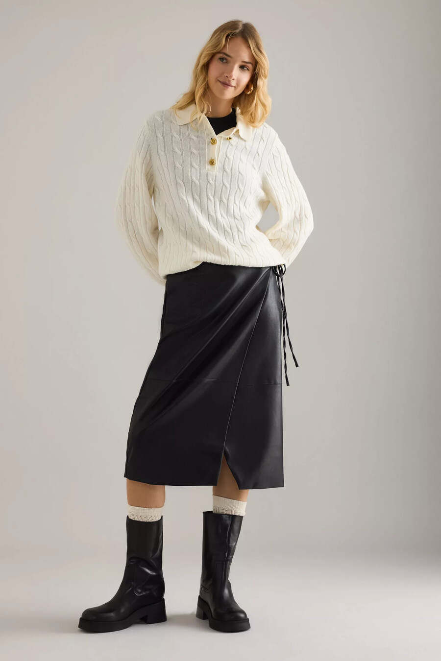 barbour evie wollmischung zopfstrickpullover