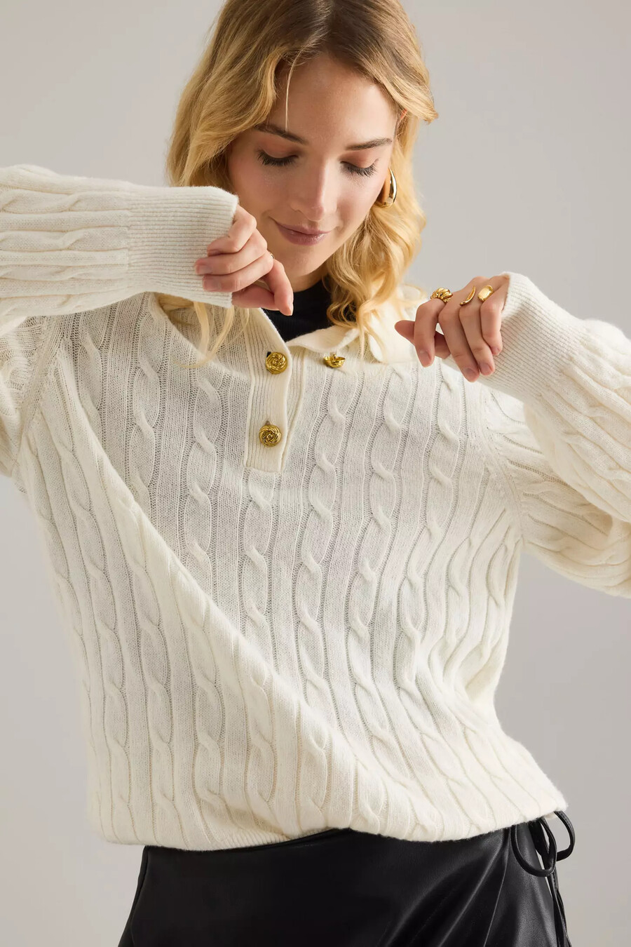 barbour evie wollmischung zopfstrickpullover
