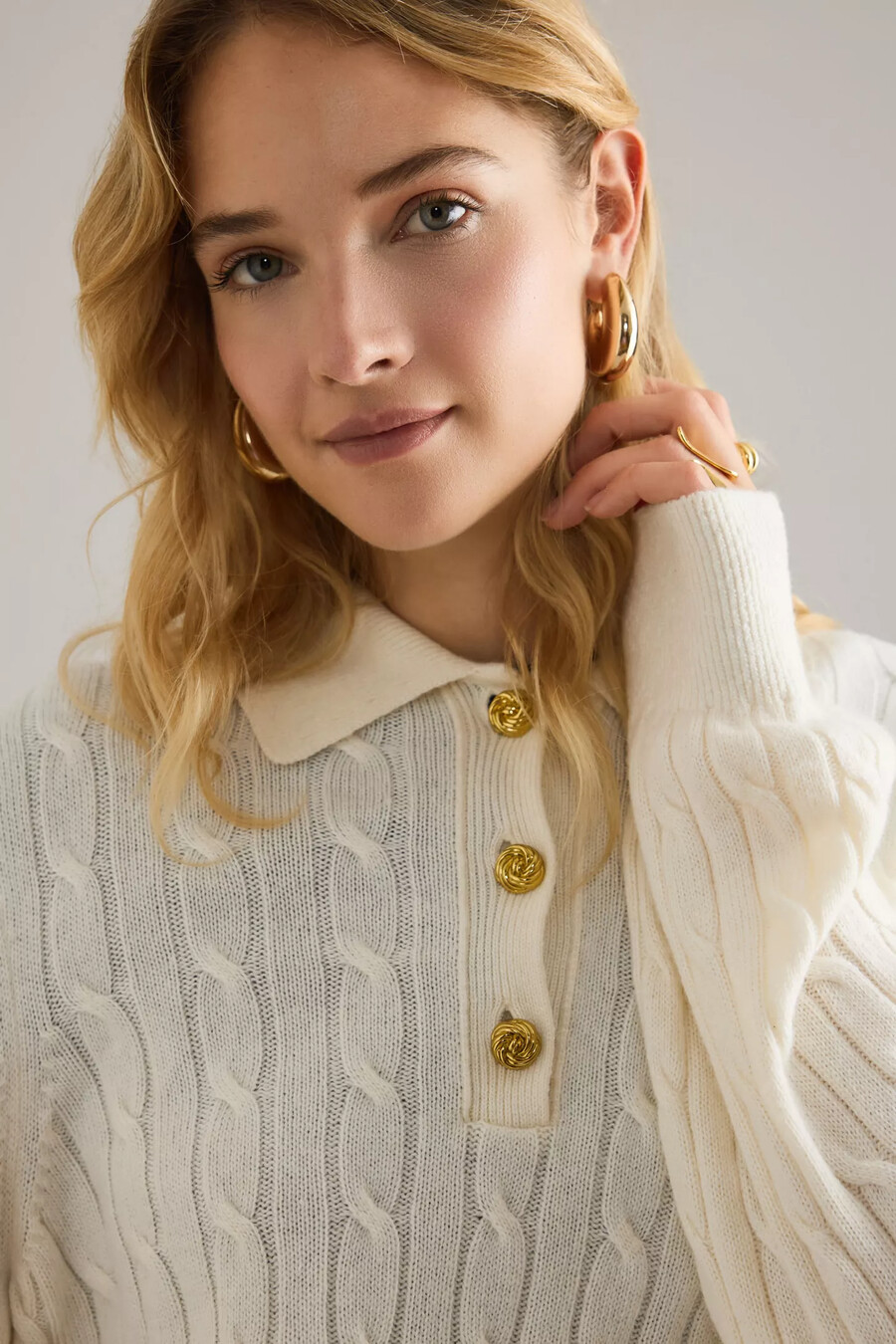 barbour evie wollmischung zopfstrickpullover