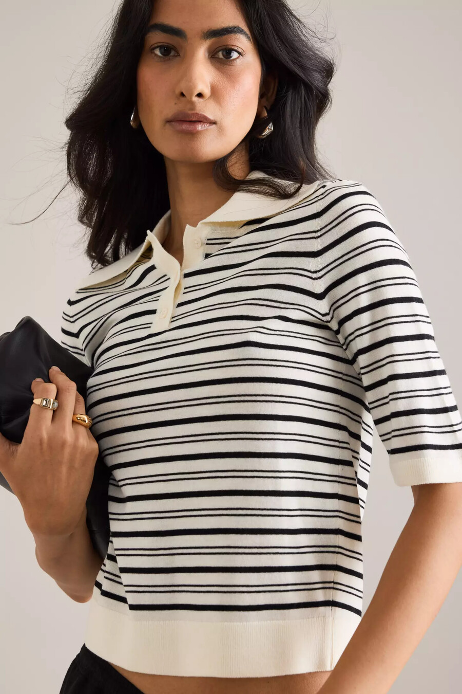 ausgewähltes thea strick-polo-top
