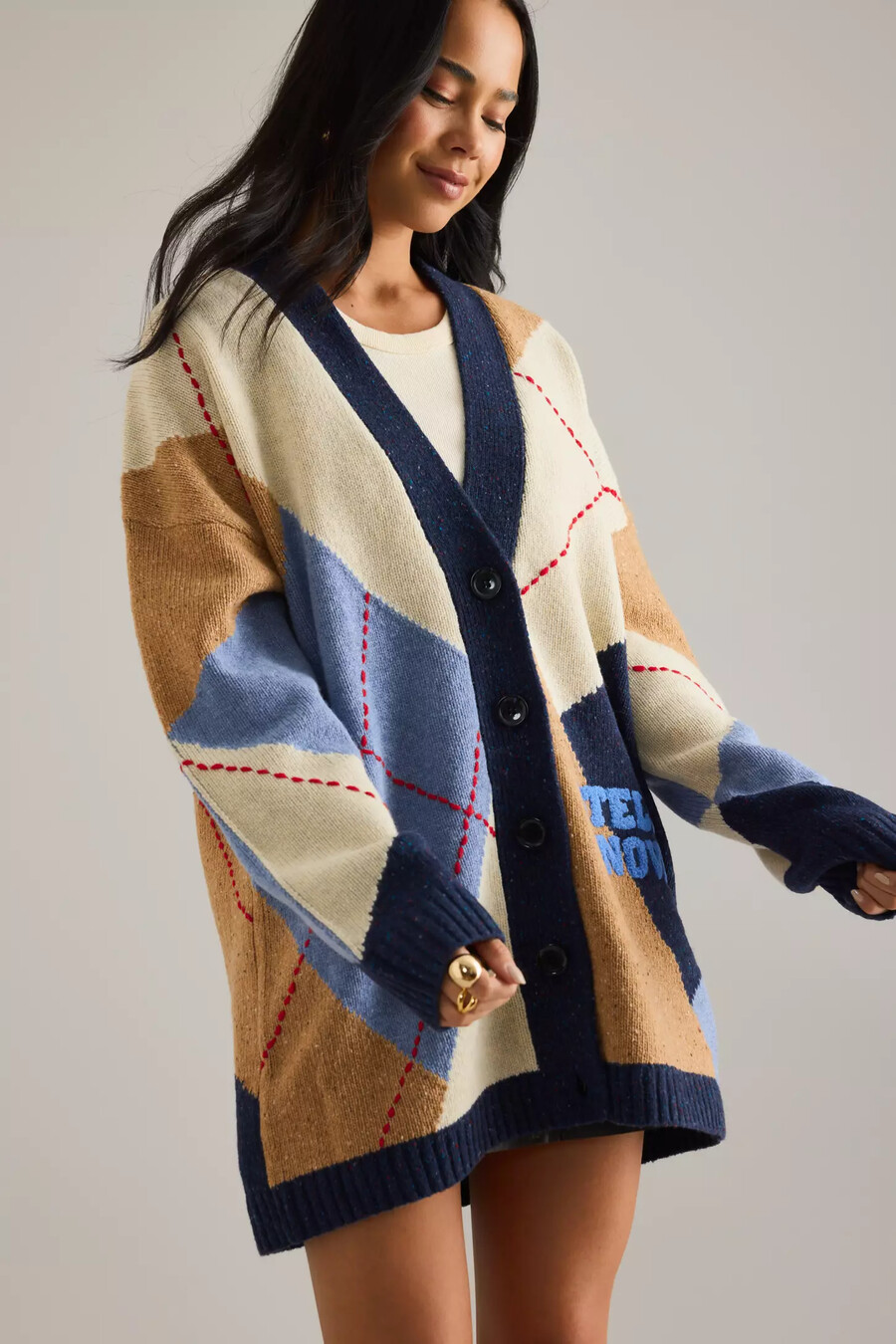 stella nova oversize-strickjacke aus wolle