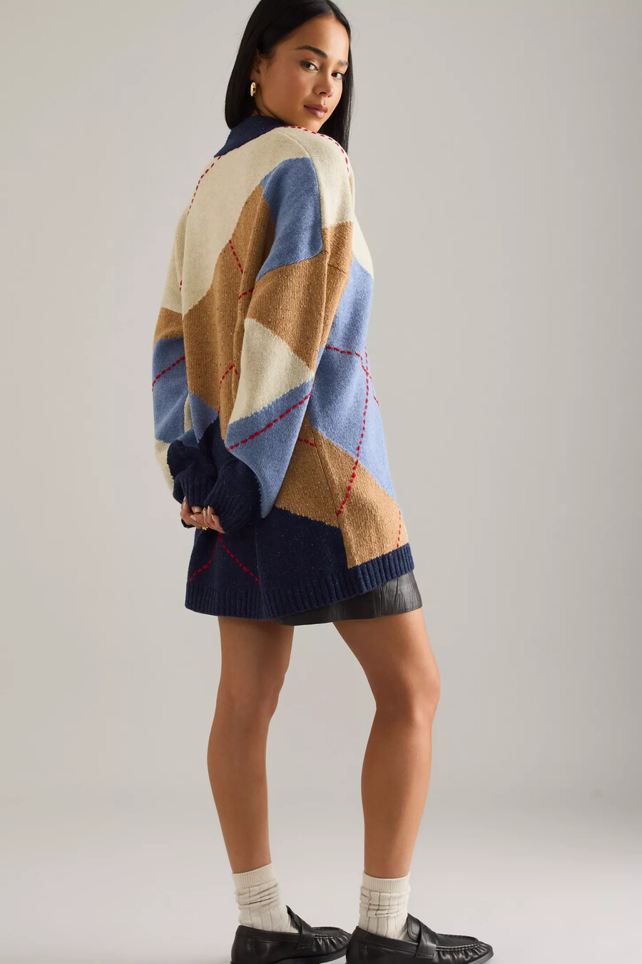 stella nova oversize-strickjacke aus wolle