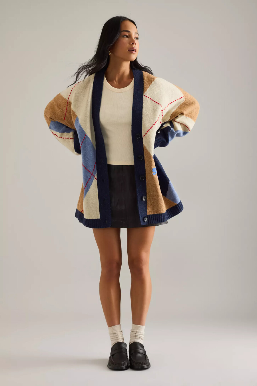 stella nova oversize-strickjacke aus wolle