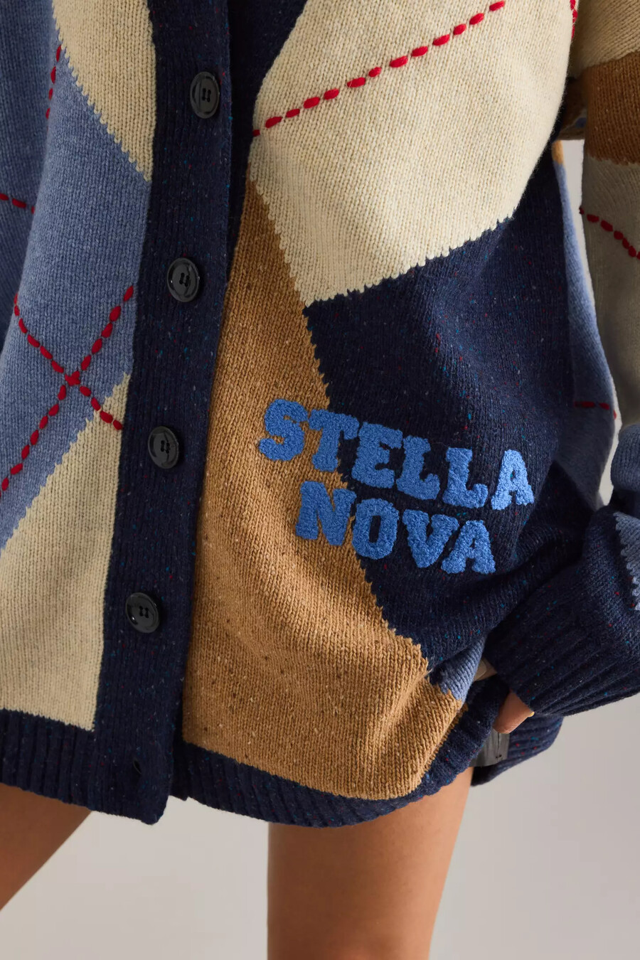 stella nova oversize-strickjacke aus wolle