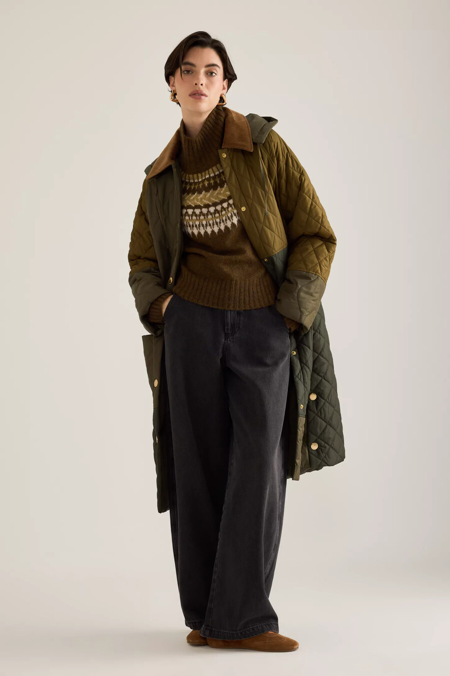barbour lorrie trichterkragenpullover