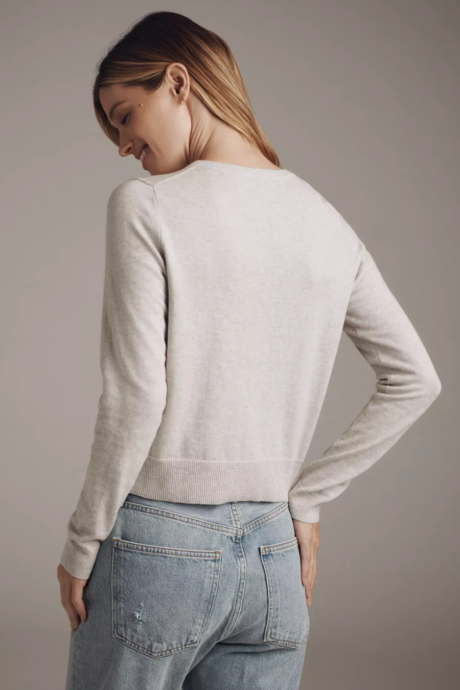 der juliet-cardigan mit rundhalsausschnitt baumwollmischung