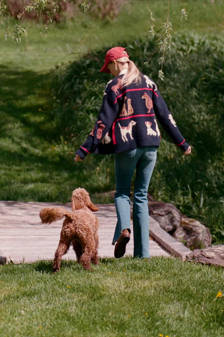 maeve dogs strickjacke mit bindeband vorne