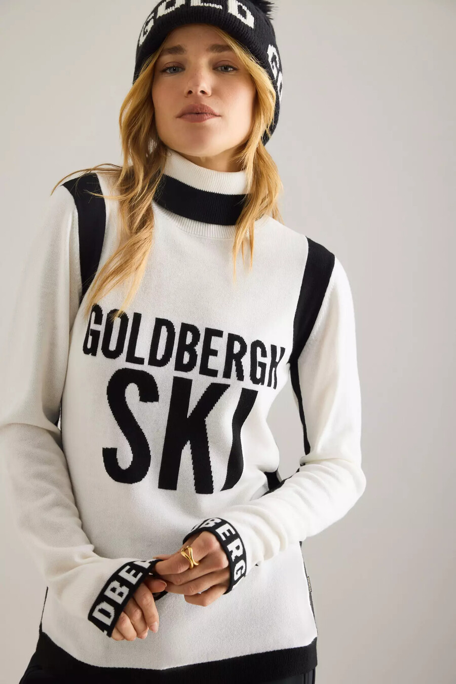 goldbergh noemi langarmpullover aus wollmischung