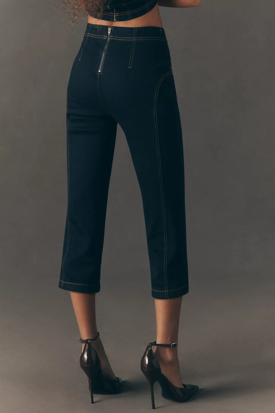 die bella capri high-rise straight jeans von pilcro