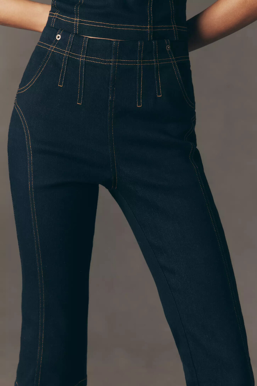 die bella capri high-rise straight jeans von pilcro