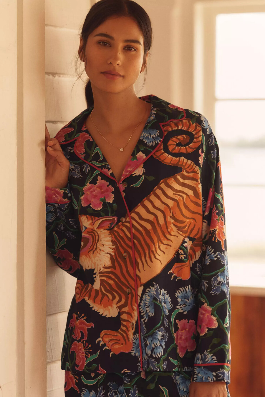 lyrebird langarm-flanellpyjamahemd