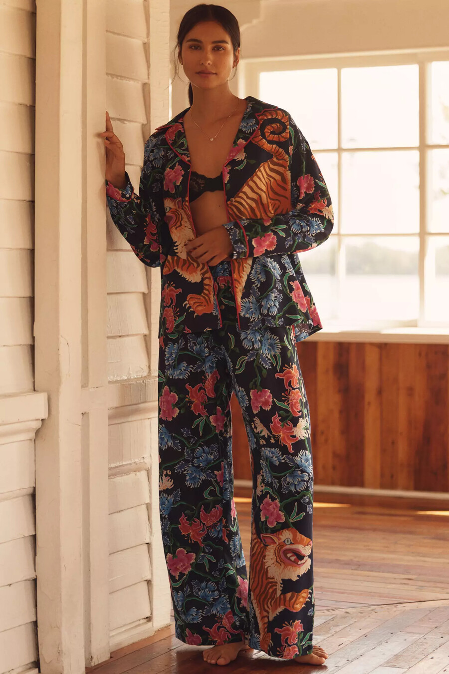lyrebird langarm-flanellpyjamahemd