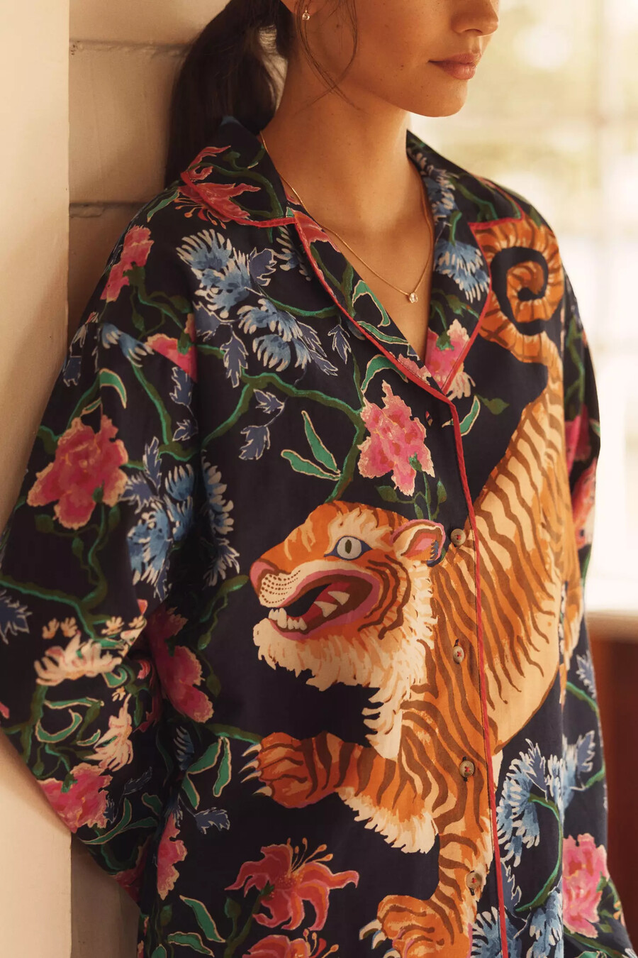 lyrebird langarm-flanellpyjamahemd
