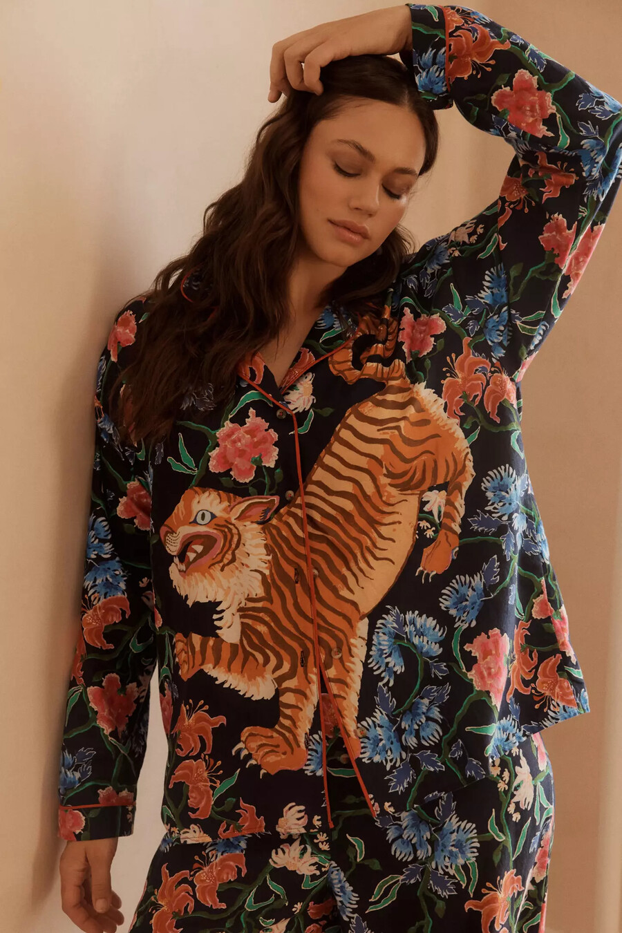 lyrebird langarm-flanellpyjamahemd