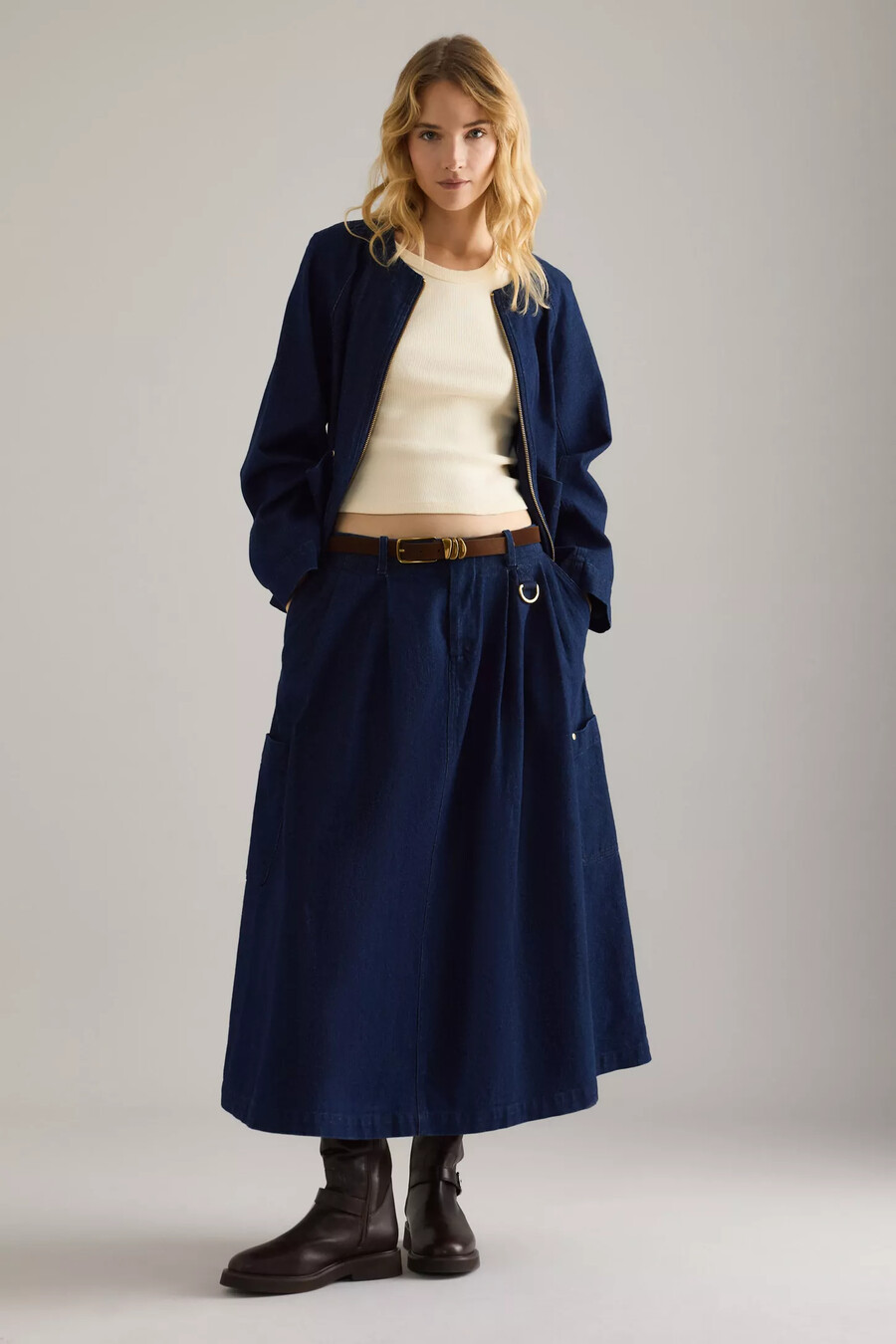 barbour saima denim-overshirt