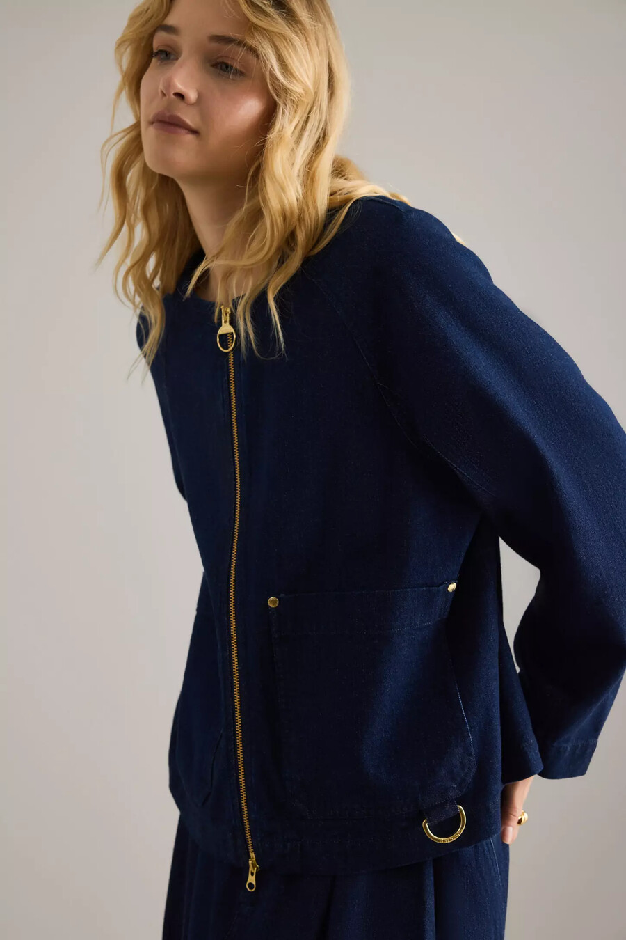 barbour saima denim-overshirt