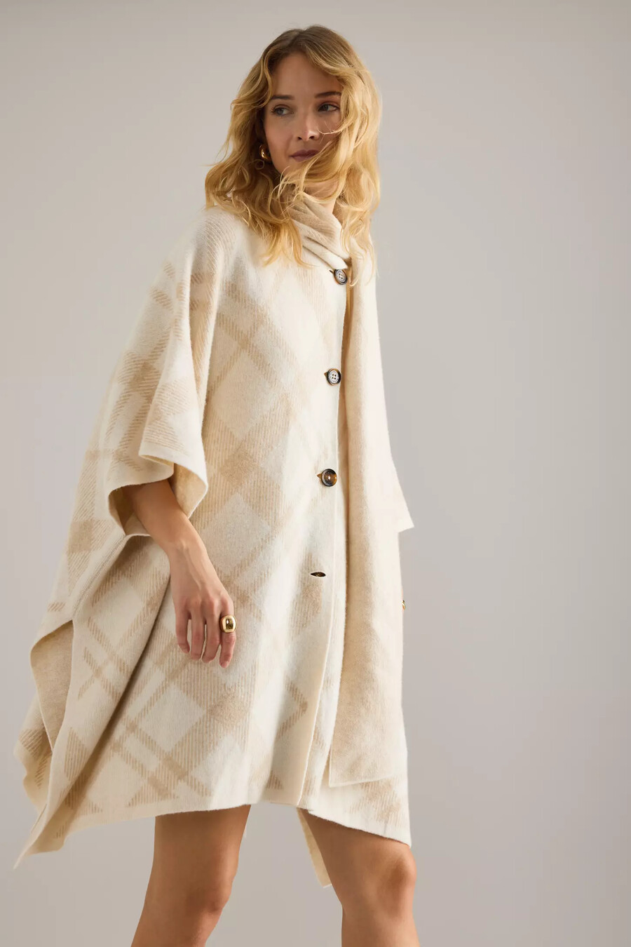 barbour vienna strickcape aus wolle