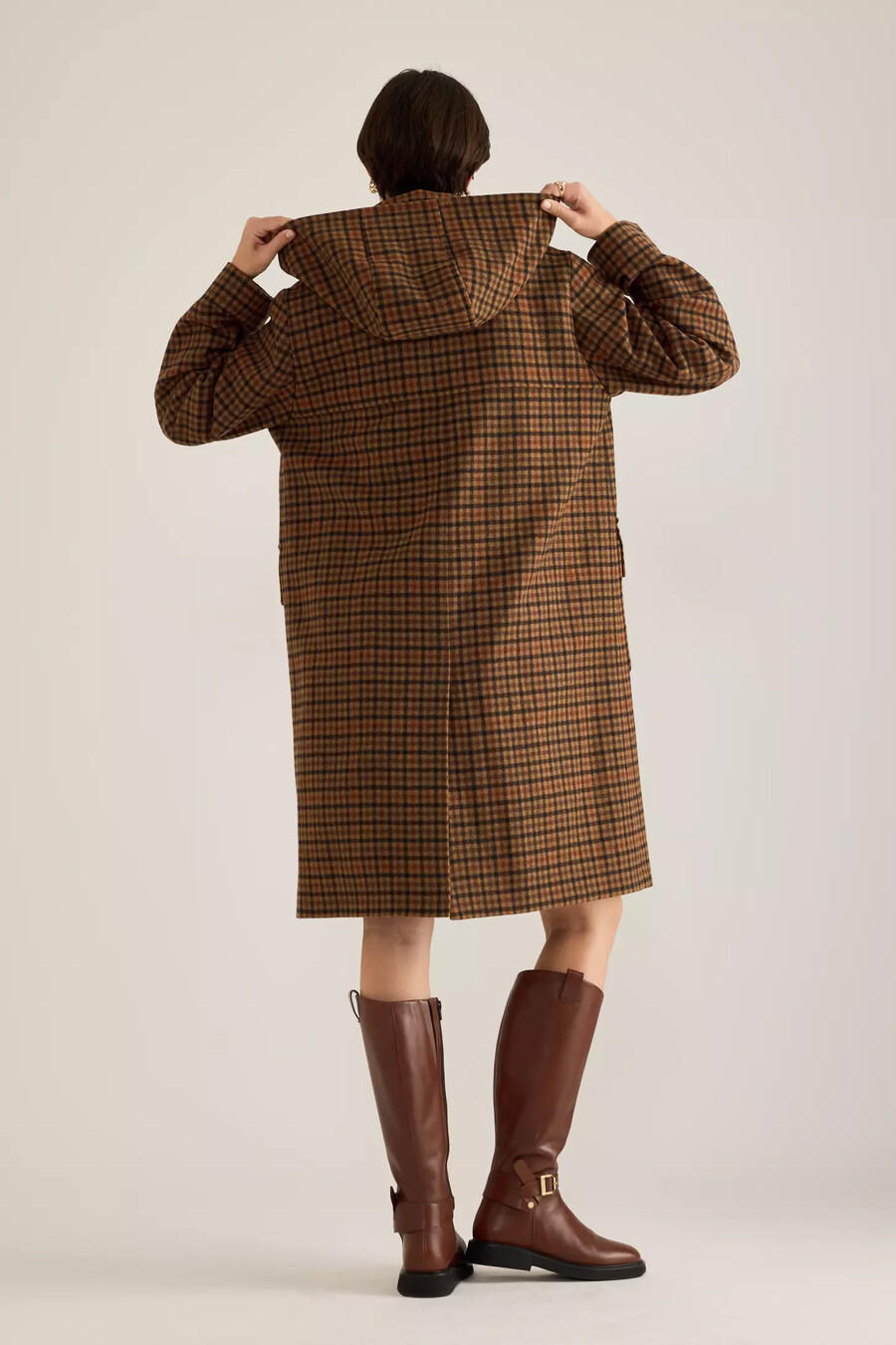 barbour melody check dufflecoat