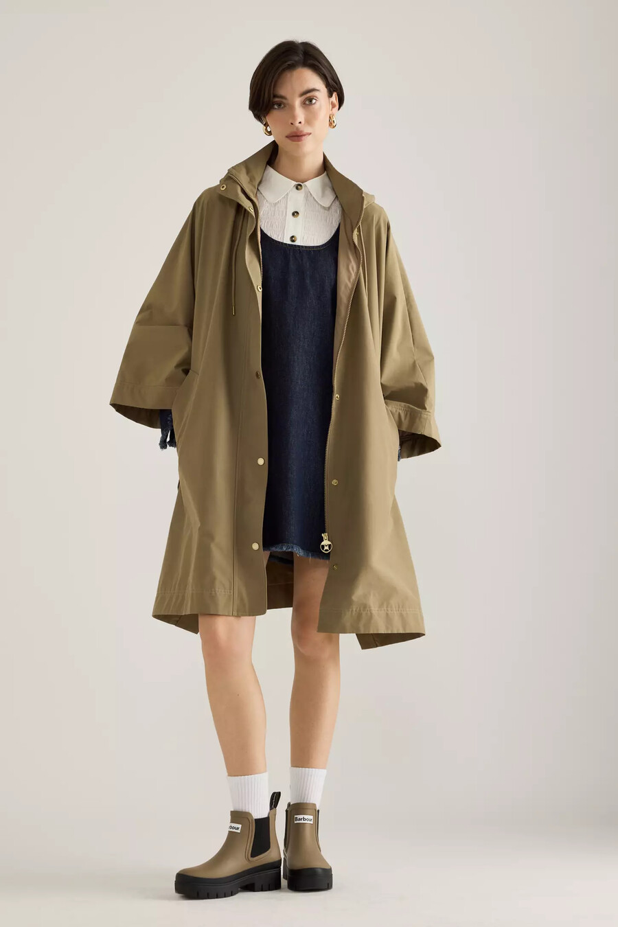 barbour everlee regenfester umhang