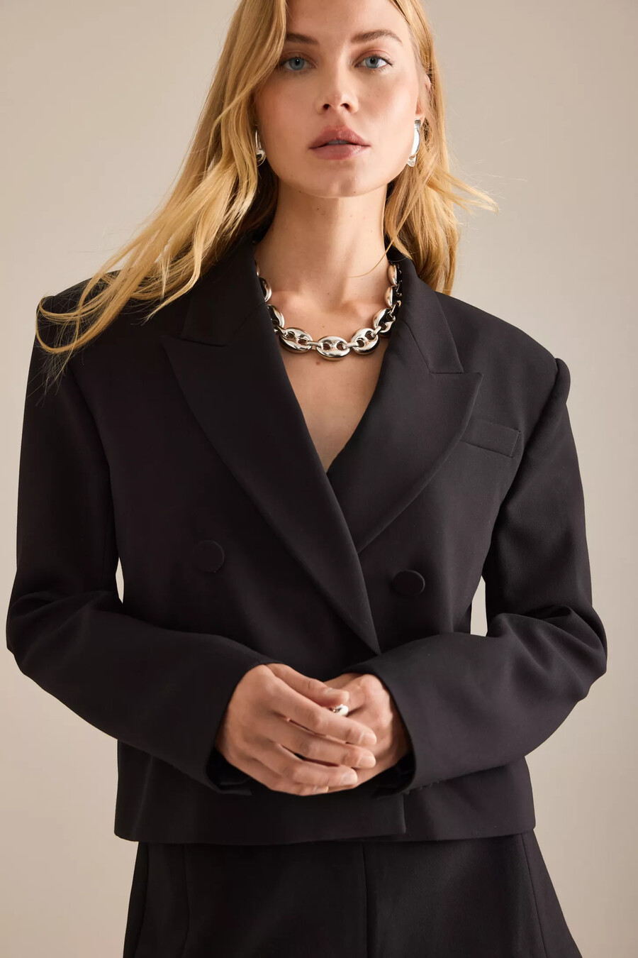 bardot jezel doppelreiher-crop-blazer