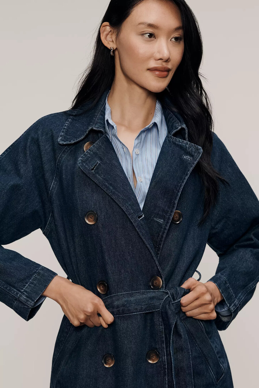 pilcro denim trenchcoat
