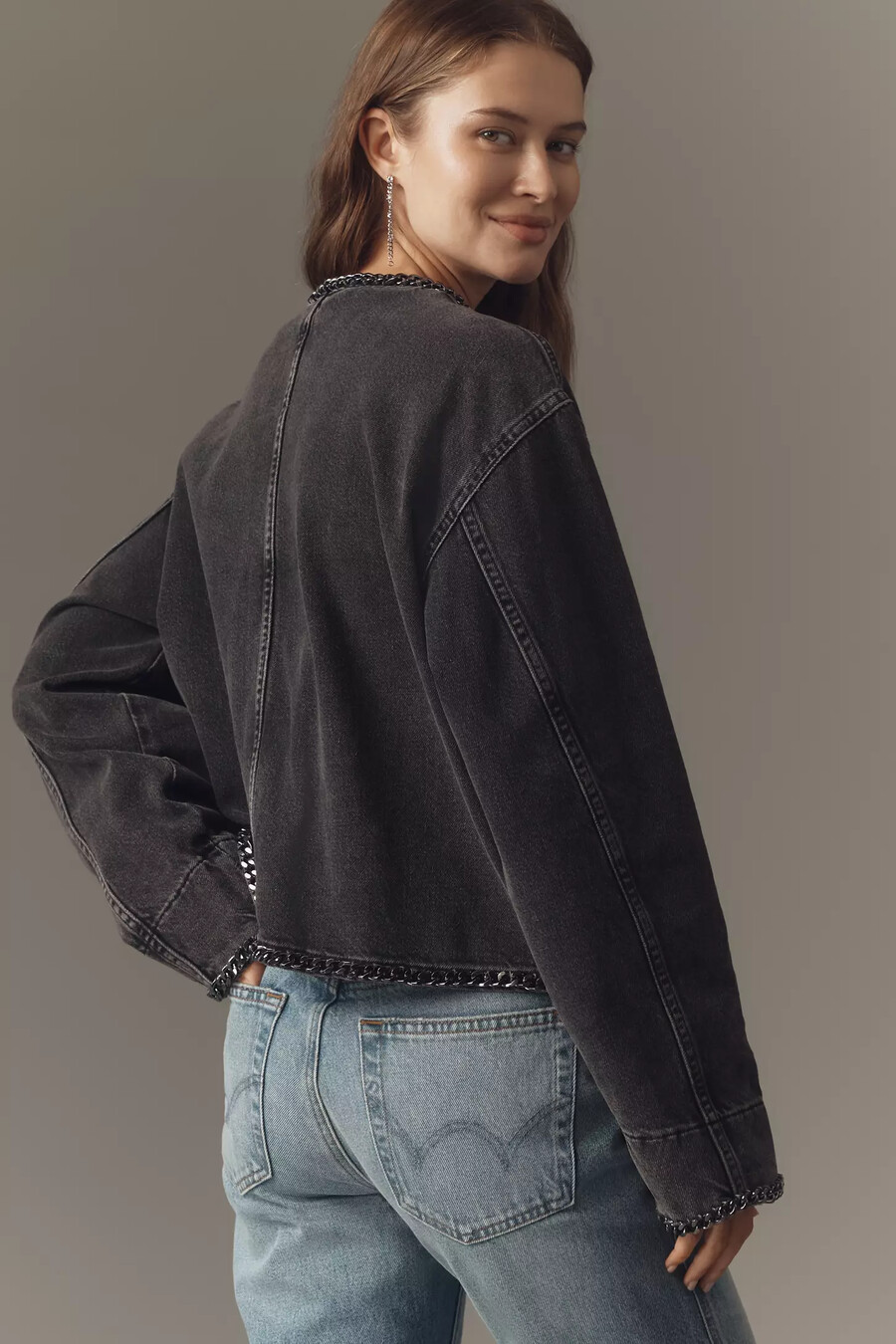 pilcro chain jeansjacke