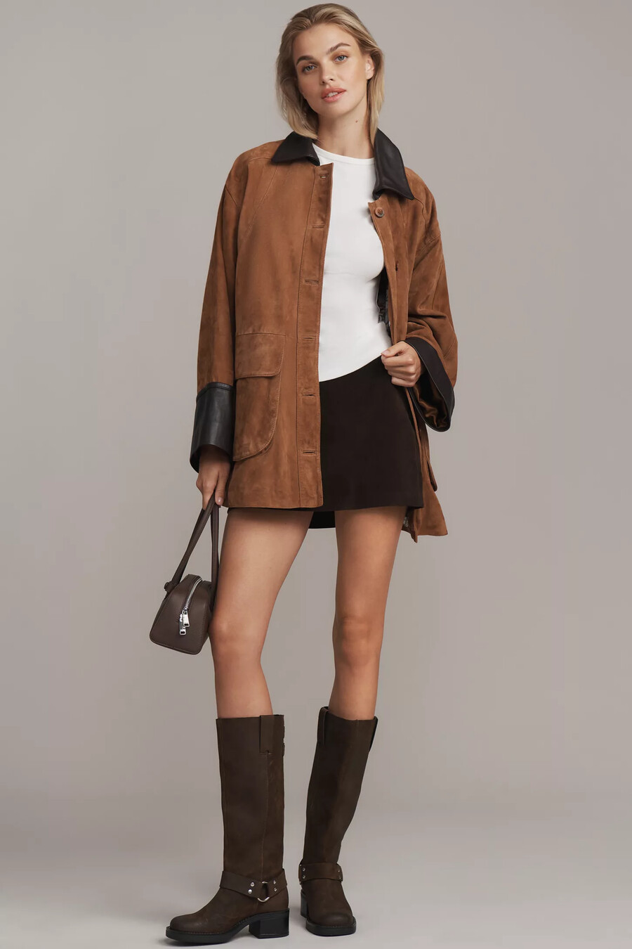 pilcro adelaide wildleder barn jacke