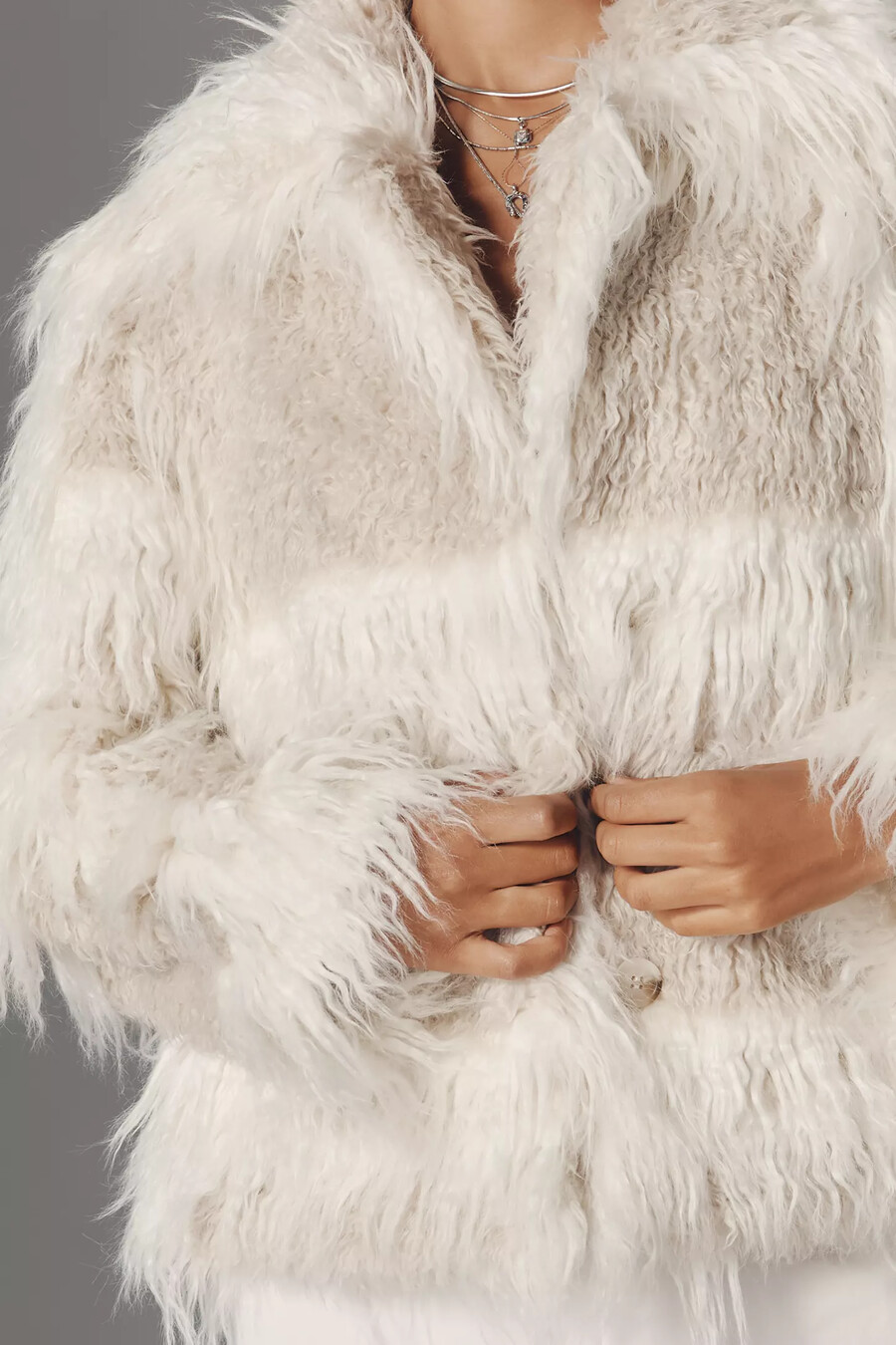 pilcro shaggy kunstpelzjacke