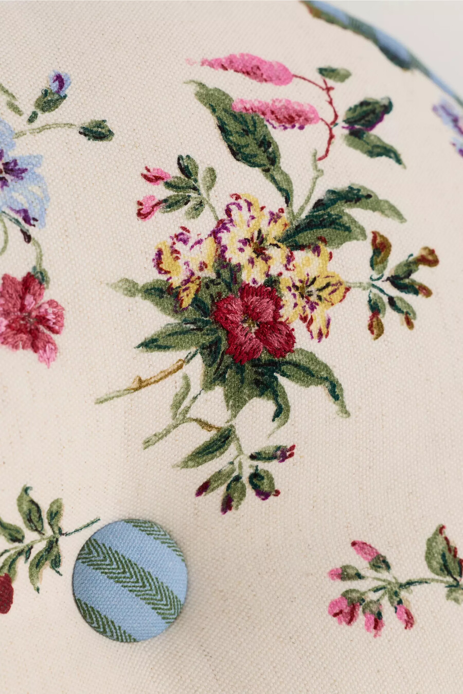 camilia baumwollkissen mit stickerei und blumenmuster