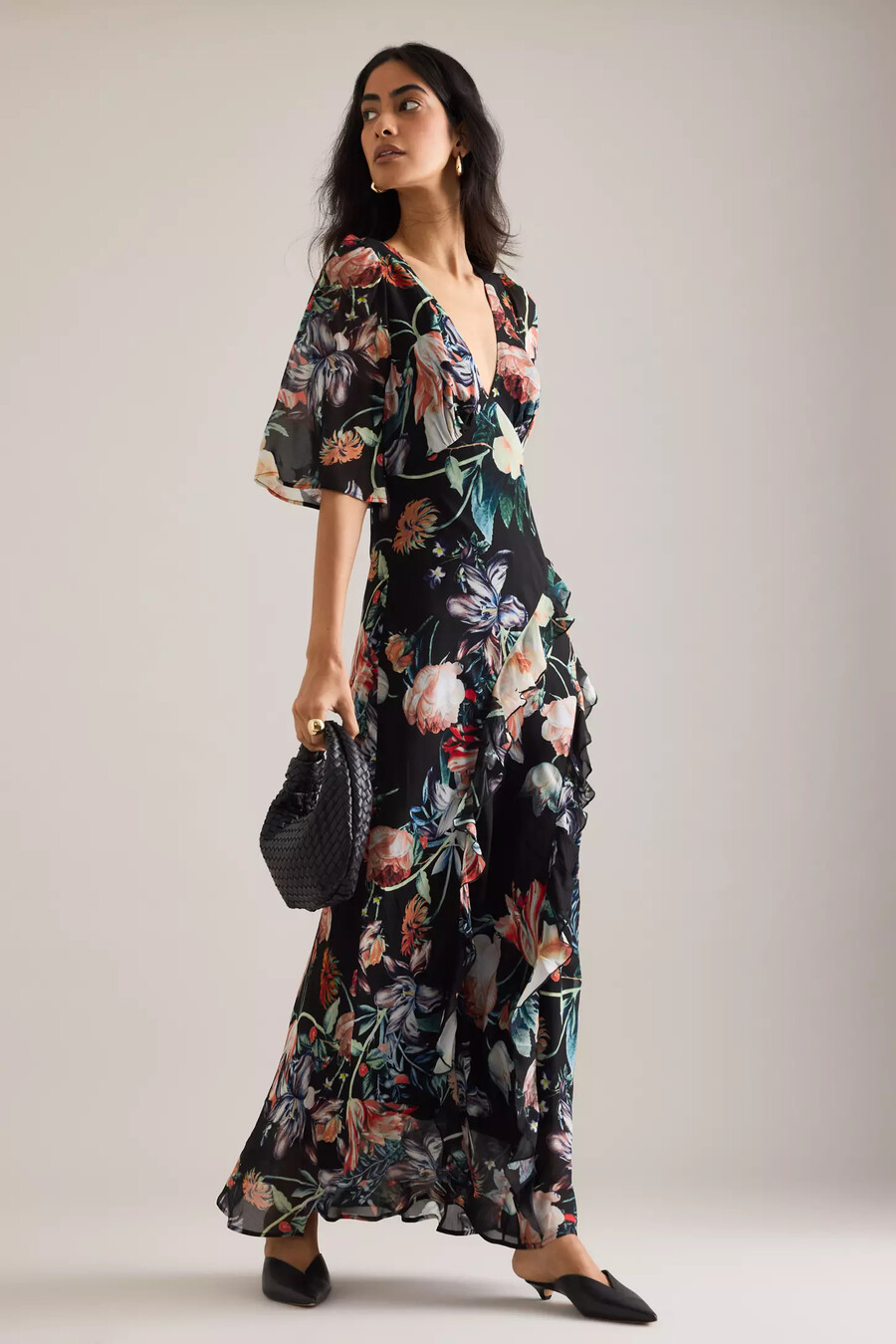 kachel georgie maxikleid mit blumenmuster
