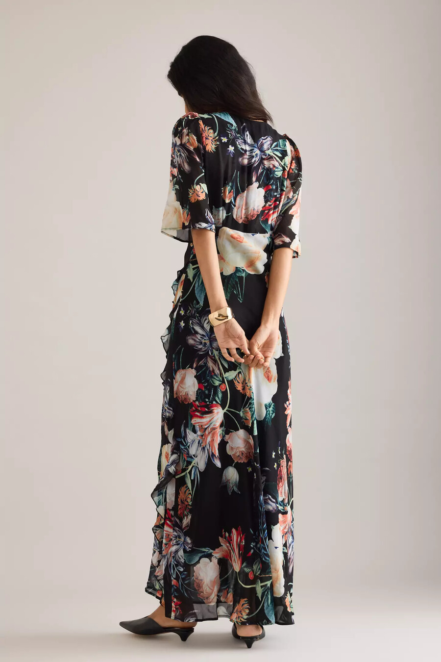 kachel georgie maxikleid mit blumenmuster