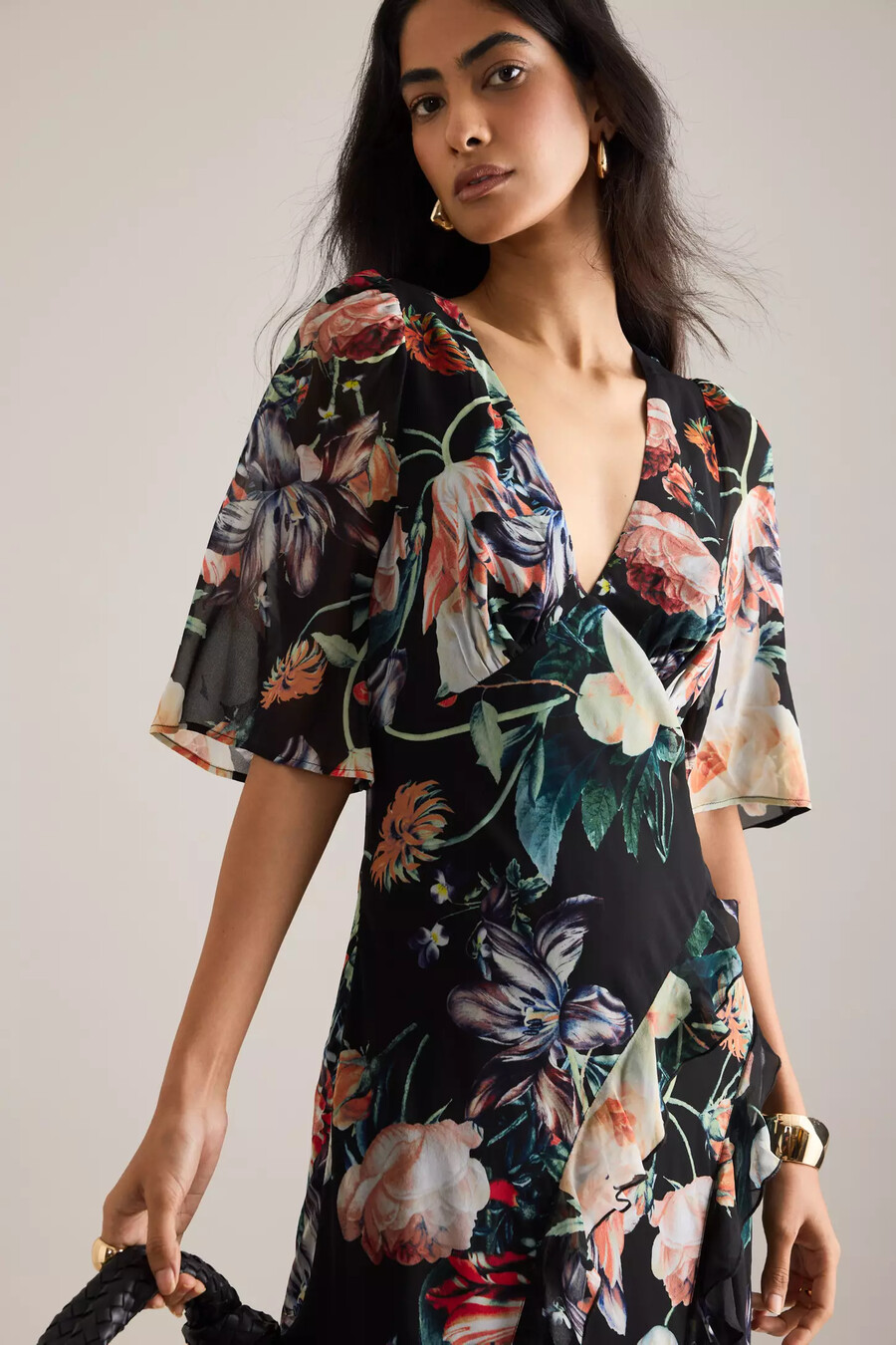 kachel georgie maxikleid mit blumenmuster