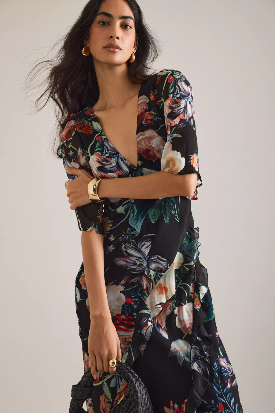 kachel georgie maxikleid mit blumenmuster