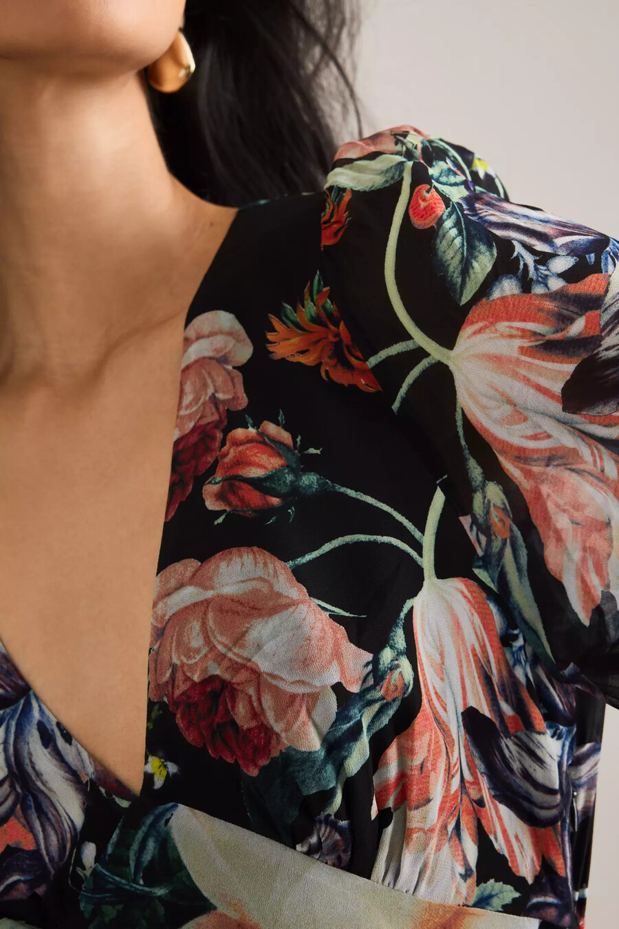 kachel georgie maxikleid mit blumenmuster