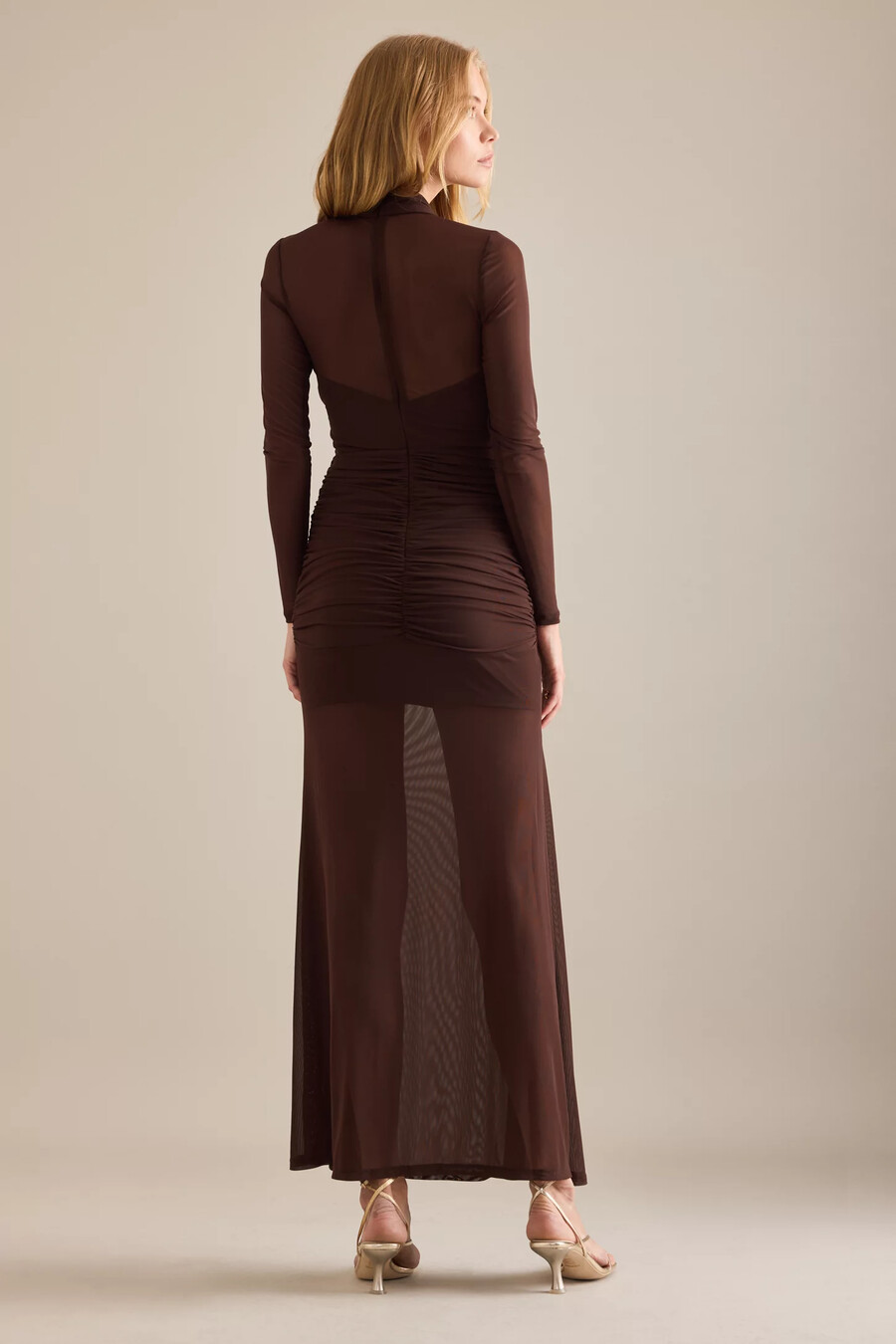 bardot veria wickel-maxikleid